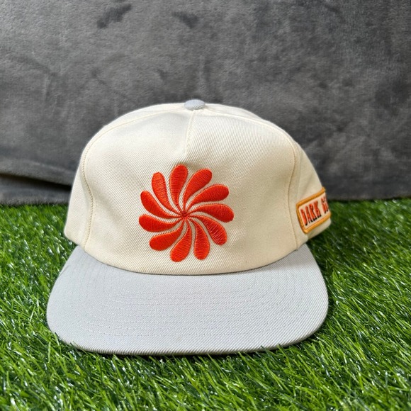 Dark Seas Division Hat Cream Gray Orange Floral Snapback Cap Adjustable Mens - Picture 1 of 10